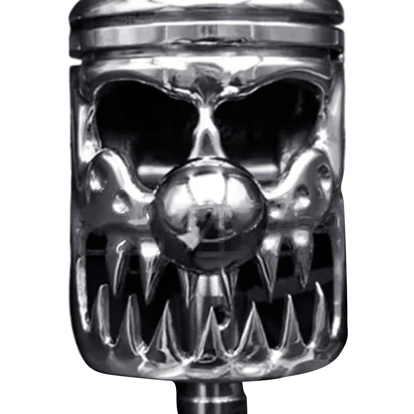 Nucelit Automatic Manual Vehicle Motorcycle Piston Stainless Steel Skull Shape Shifter Stick Knob Car Shifts Head Shifting Lever Rebellion Car Shifts Head Shifting Lever Handle Motorcycle Piston