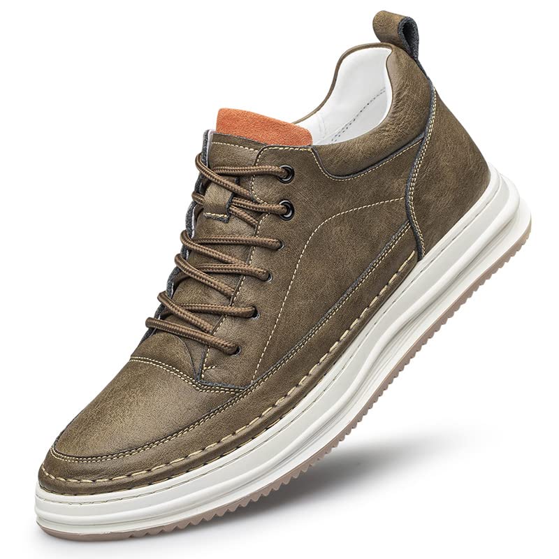 Men's Elevator Shoes Classic Casual Dress Increasing Height Oxford Shoes Casual Ankle Boots Outdoor Walking Shoes Slip On Sneakers