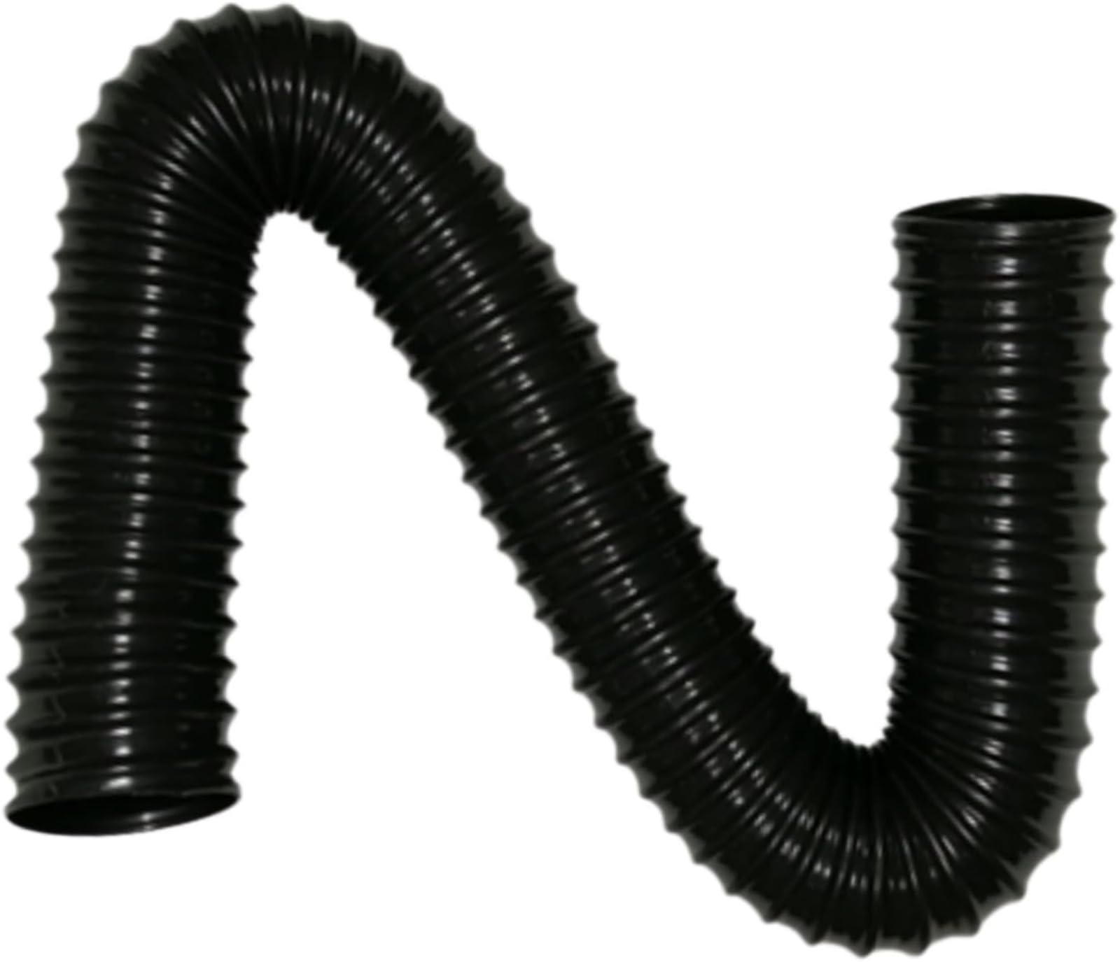 Flexible Transparent Black PU Debris Hose, 40mm ID, 1m Length, 0.63-2mm Wall, for Industrial Vacuum Extractor System(0.93mm)