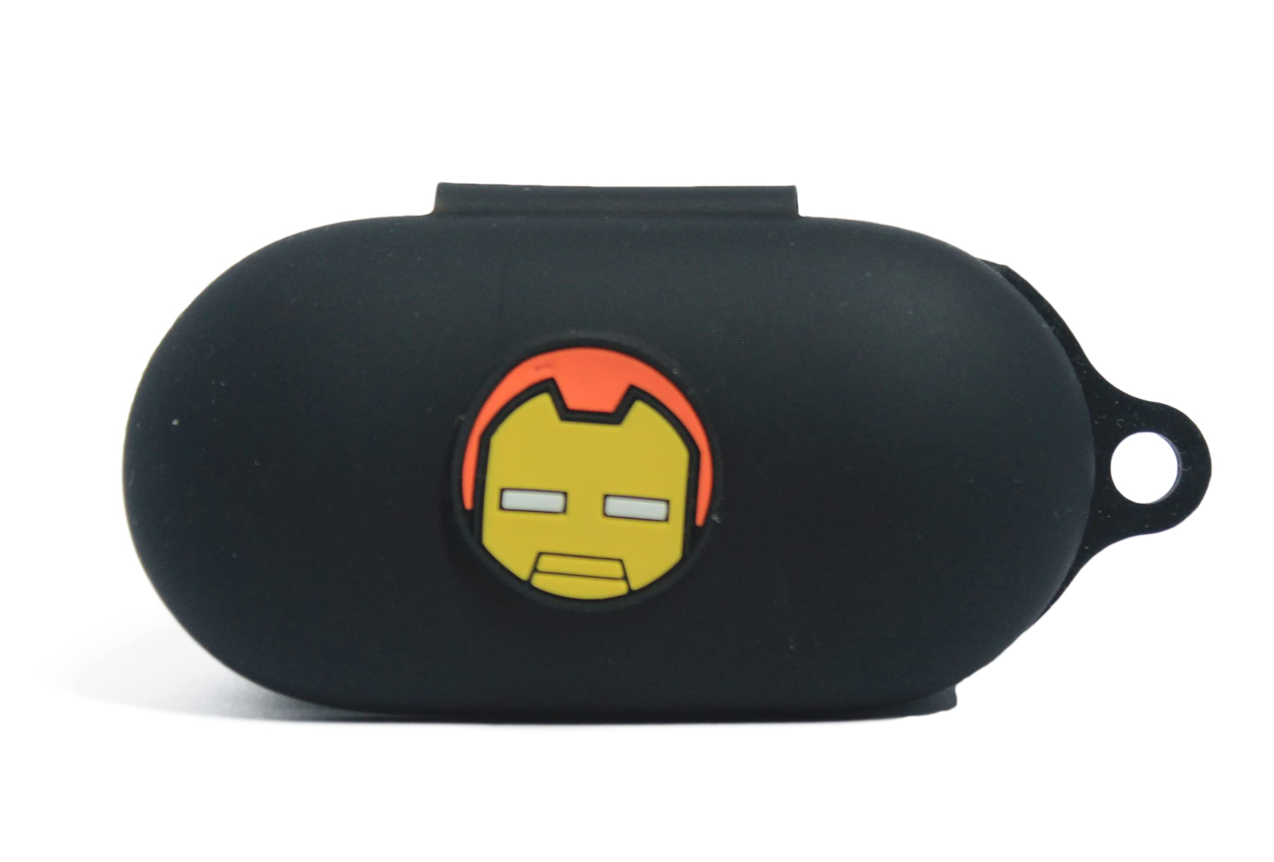 ZNZN Samsung Galaxy Buds Silicone Cover Case Avengers Super Hero Case | Iron Man | Batman | Spider Man | Captain America Shield | Super Man | 2019 2020(Headset Not Included) (Iron Man)