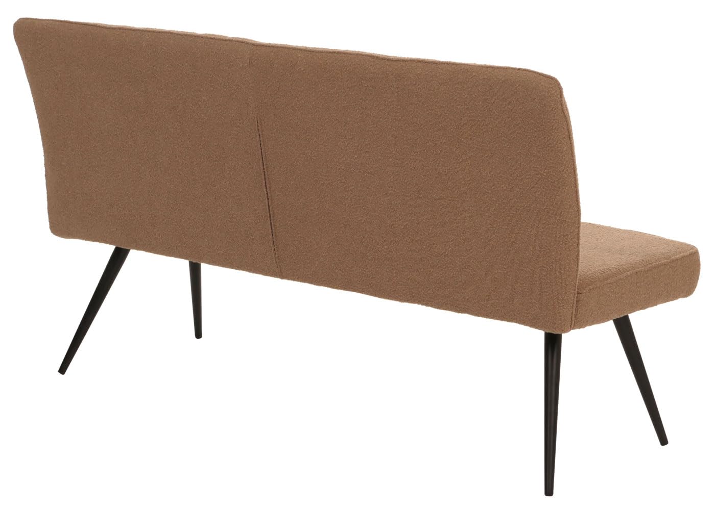 Mendler Banc HWC-K16 bouclé métal 160cm Brun