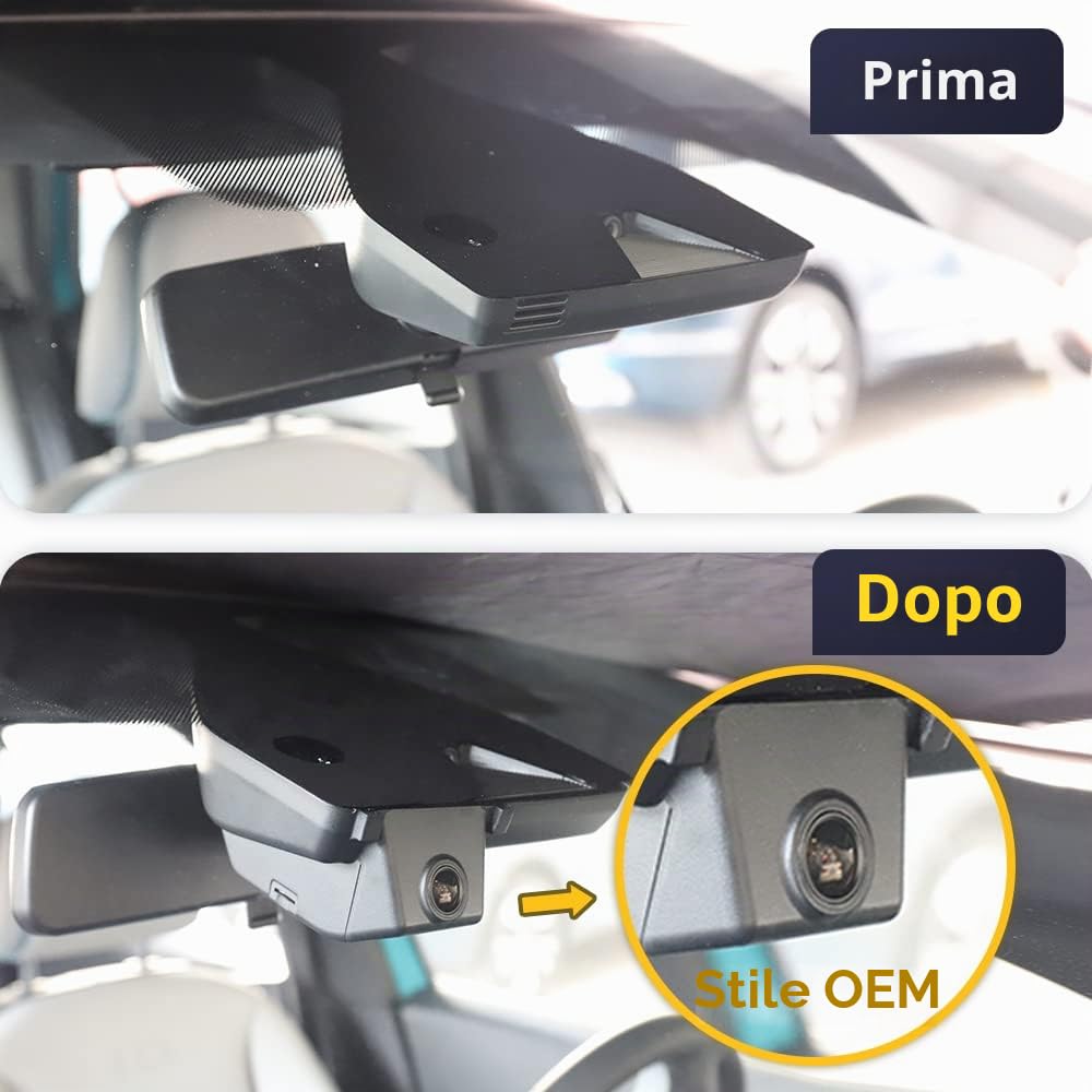 FITCAMX Dash Cam Compatibile con VW ID.3 2020-2026/Cupra Born, 4K Volkswagen registratore per auto in stile OEM integrato WiFi, video UHD 2160P, visione notturna, G-Sensor, con scheda da 64 GB