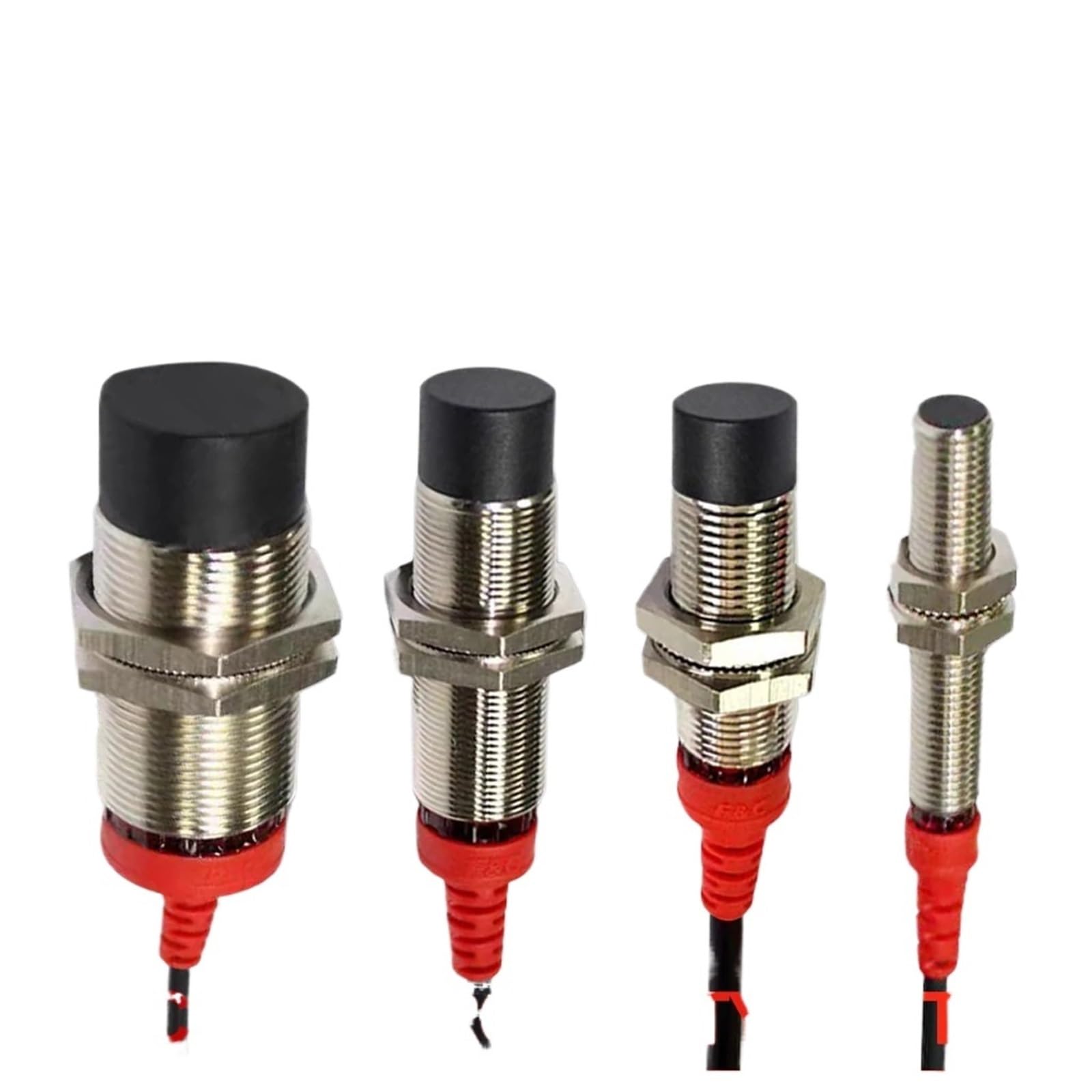 Indukcyjny przełącznik proximity czujnik M8, M12, M18, M30, PNP, bez wykrywania, odległość 1 do 15 mm, 6-36 VDC, z kablem 2 m (M12 4 mm PNP NO)