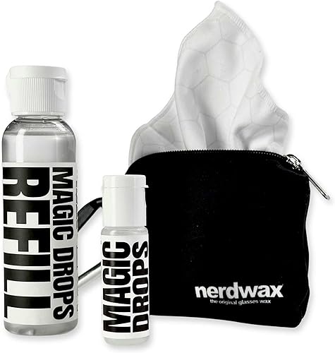 Nerdwax Kit de limpieza de gafas Magic Drops | Una limpieza mágica para tus sunnies Especificaciones y pantallas