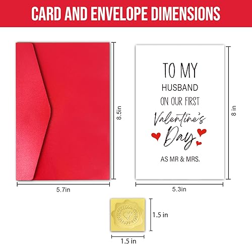 Miniatura 2 de GYYsweetus Tarjeta de primer día de San Valentín para marido, tarjeta de primer día de San Valentín para tu marido, divertido regalo del día de San