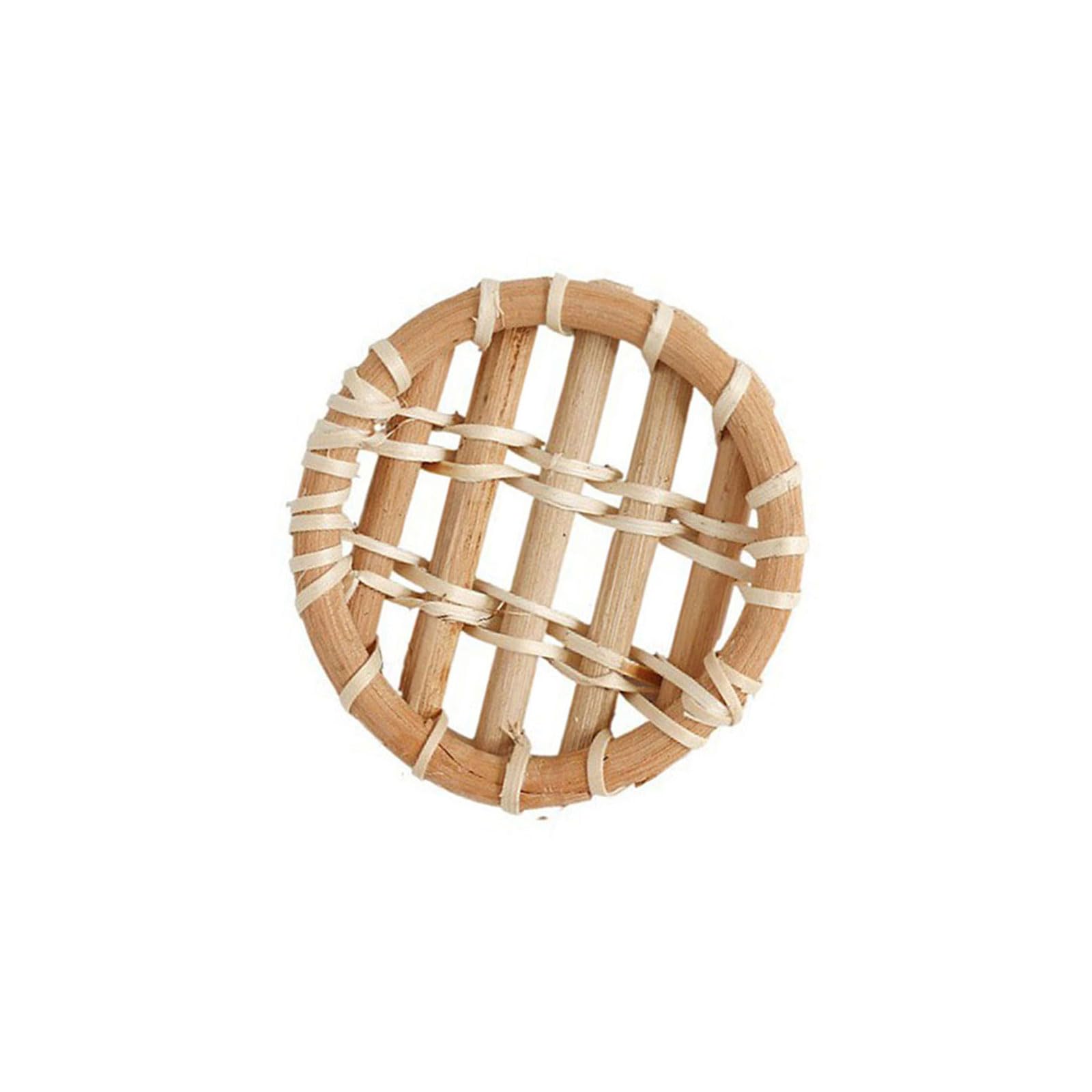 hogtnd Artistic Rattan Coasters, Insulating Mat for Dining Table, Coffee Cup Protector, Flexible Drink Ride