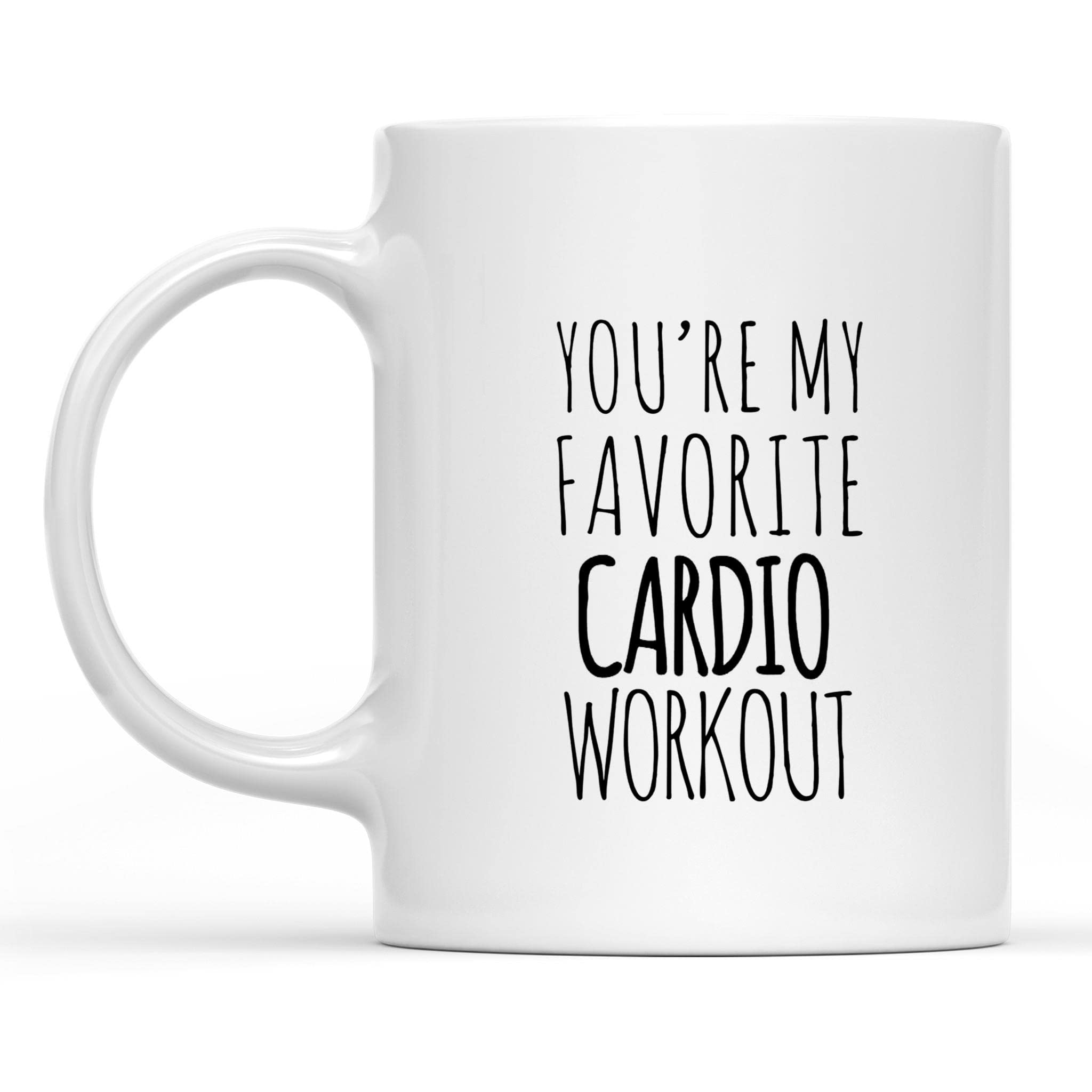 IKJHG You're My Favorite Cardio Workout Inappropriate Husband and Wife Gift Coffee Mug Saying, Ceramic Mug 11oz
