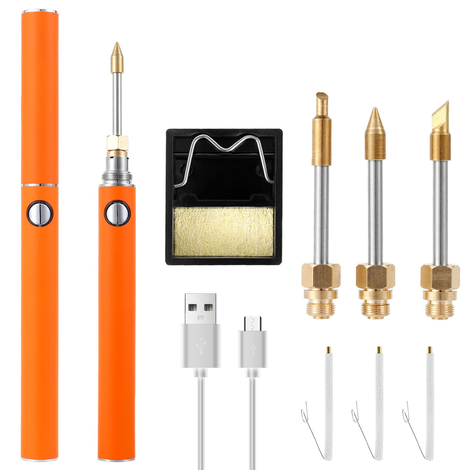 Tazweeq Cordless Soldering Iron Kit, Adjustable Temperature Pen, Portable Tool Kit With Stand, USB Charging