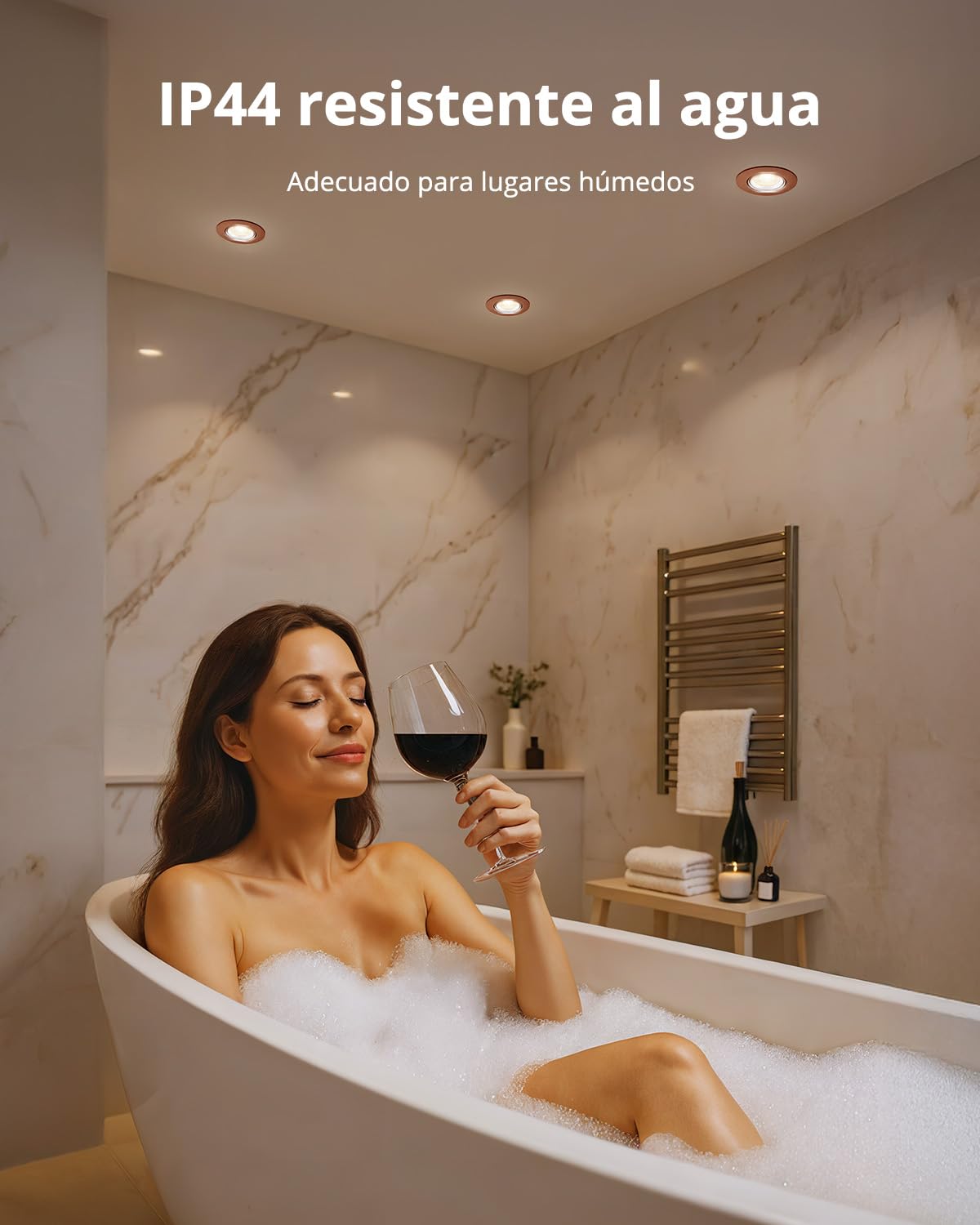 Bojim Downlight LED Techo Empotrable Regulables 7W 230V | Focos LED Interior Negro Corte 68mm - 80mm IP44, para Cocina Baño Habitación, 10 Pack