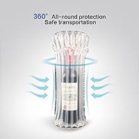 Vista 8 de Bolsas protectoras para botellas de vino, equipaje para viajes en avión, paquete de 18 unidades inflables, para envío de botellas de licor, embalaje