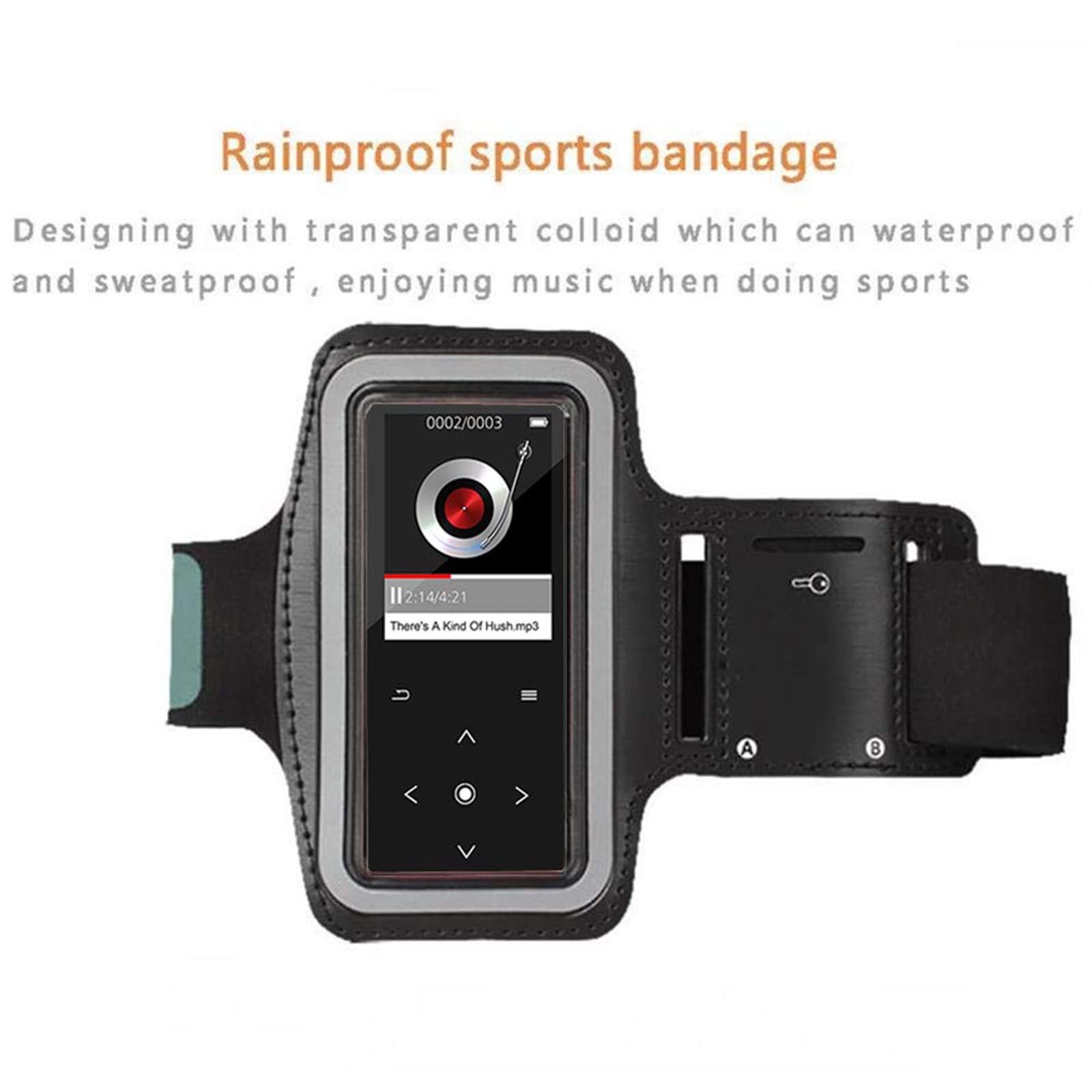 Sport Handgelenk Armband für MP3-Player, CCHKFEI Kratzfest mit Schweiß-und Atmungsaktiv MP3-Player Armbinden, Geeignet für Ihr Workout, Schlüsseltasche und Kopfhörer Loch