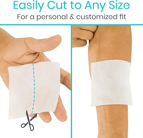 Miniatura 7 de Vive Care Apósito de alginato de calcio, almohadillas de gasa médica de 4 x 4, parches estériles altamente absorbentes, cuidado de heridas para