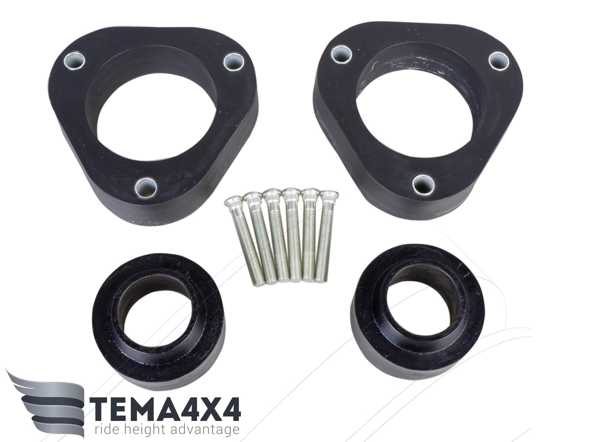 Amazon.com: Tema4x4 40mm Front Strut and Rear Coil Spacer Lift Kit
