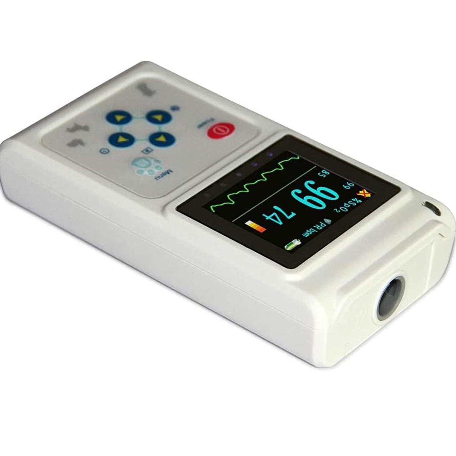 Oxímetro De Pulso Portátil, Oxímetro De Pulso Veterinario, Oxímetro De Pulso Veterinario Recargable, Monitor De Frecuencia De Pulso Spo2 Para Veterinario, Oído/Lengua, Función De Almacenamiento