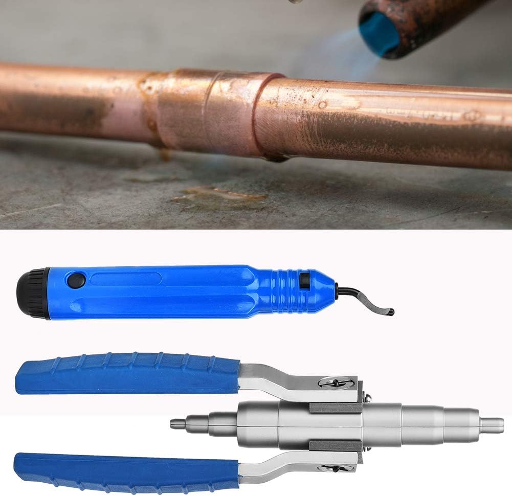 EVTSCAN Copper Pipe Expander,1/4~7/8inch 6~22mm Copper Pipe Expander with Tube Deburring Tool Air Conditioner Install Tool