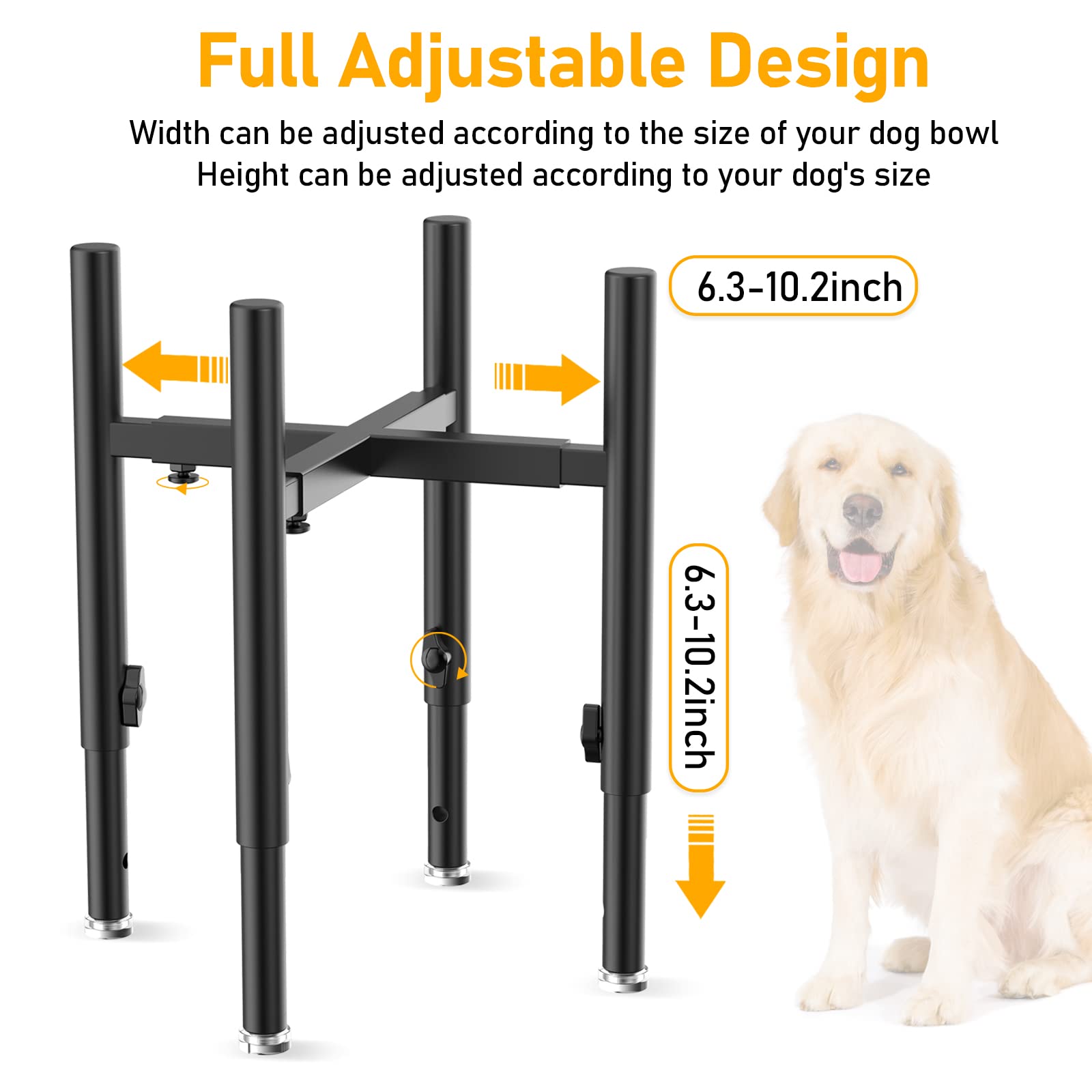 Support de gamelle d'eau pour chien (Noir)