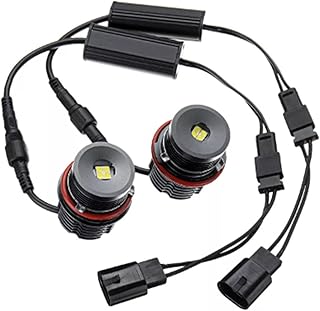 mewmewcat Lâmpada Olho De Anjo,Alta potência branca 6500K 40W / pcs LED Angel Eyes Halo Ring Marcador de substituição de lâmpada para E39 E53 E60 E63