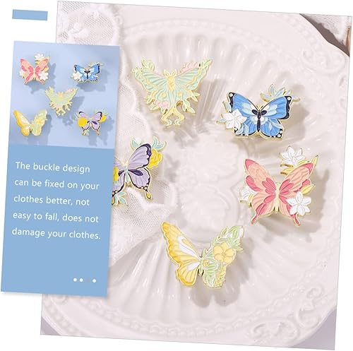 Miniatura 8 de EXCEART 5 pines para ropa insectos solapa esmaltado colorido regalos de espalda sombreros hebillas broches insignias creativos accesorios de dibujos