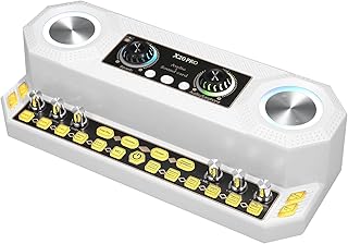 HUIOP Sound Card & Audio Equipment Multifunctional Rechargeable BT Sound Card Electric Sound Broadcast Equipment with Colorful Light Effect for Singing/Live Broadcasting/Recording Voice and Music,Sou