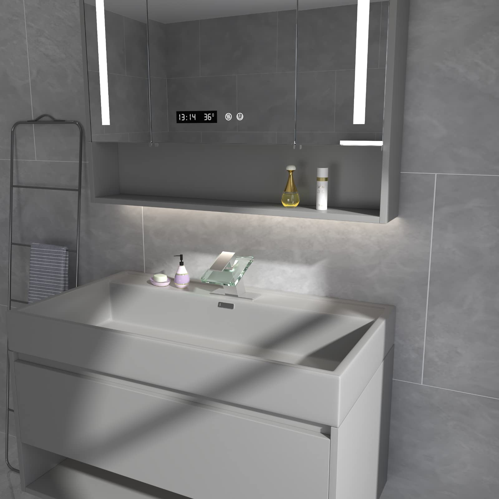 Rubinetto Per Lavabo Da Bagno, Miscelatore Ad Arco Alto Per Lavabo O Lavabo Da Bagno Miscelatore Regolabile Per Acqua Calda E Fredda 87853063