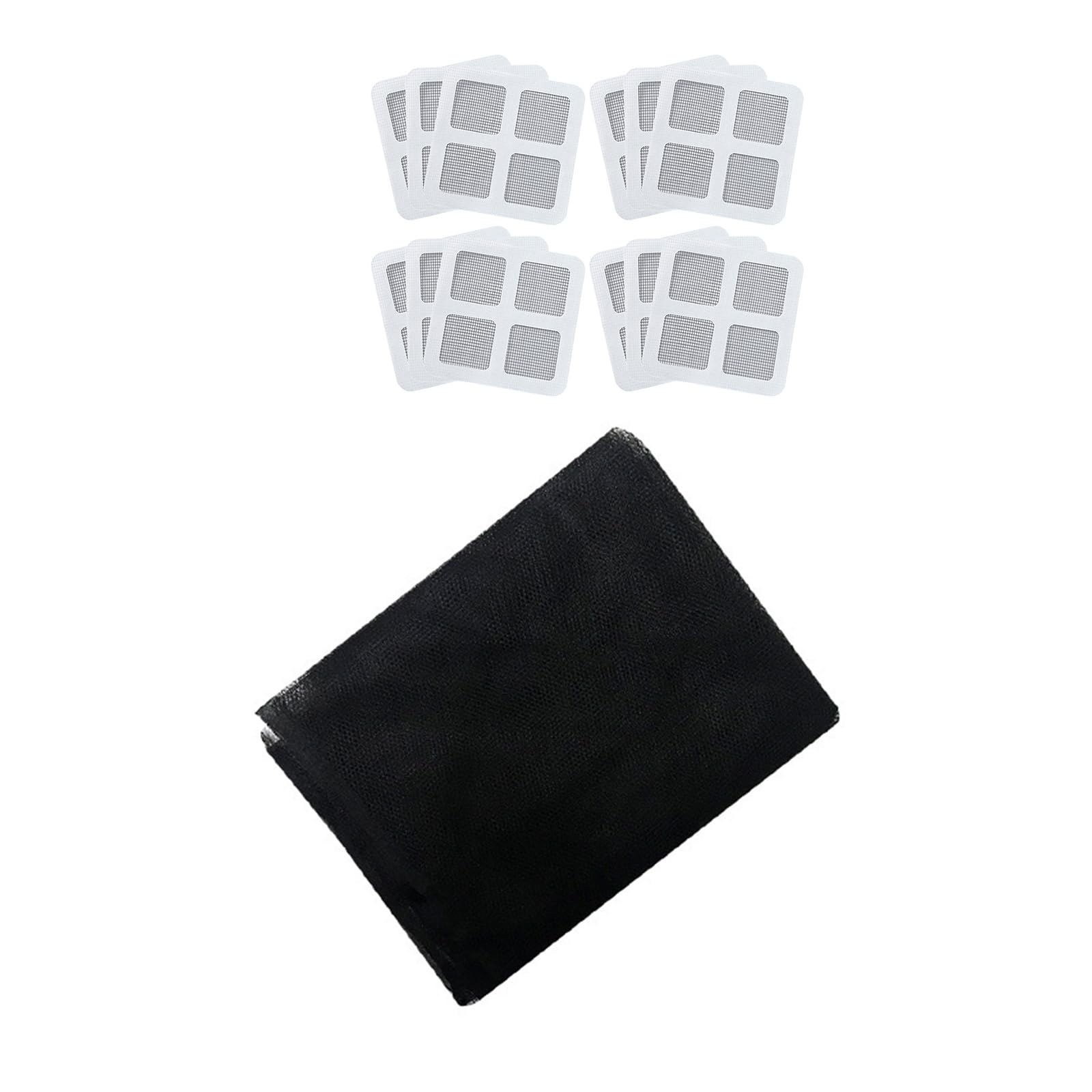 Jazuaiao Black 1.3X1.5 Meters Tape Window Screens Breathable Netting Home Upgrades Sturdy Fiberglass Meshes 60 Second Setups Childproof Window Screen