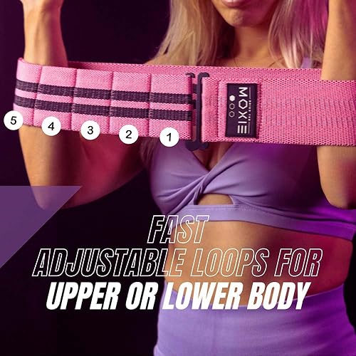 Miniatura 8 de Juego de 3 bandas de resistencia ajustables de tela antideslizante, ideales para entrenamientos de piernas, glúteos y cuerpo completo, bandas de