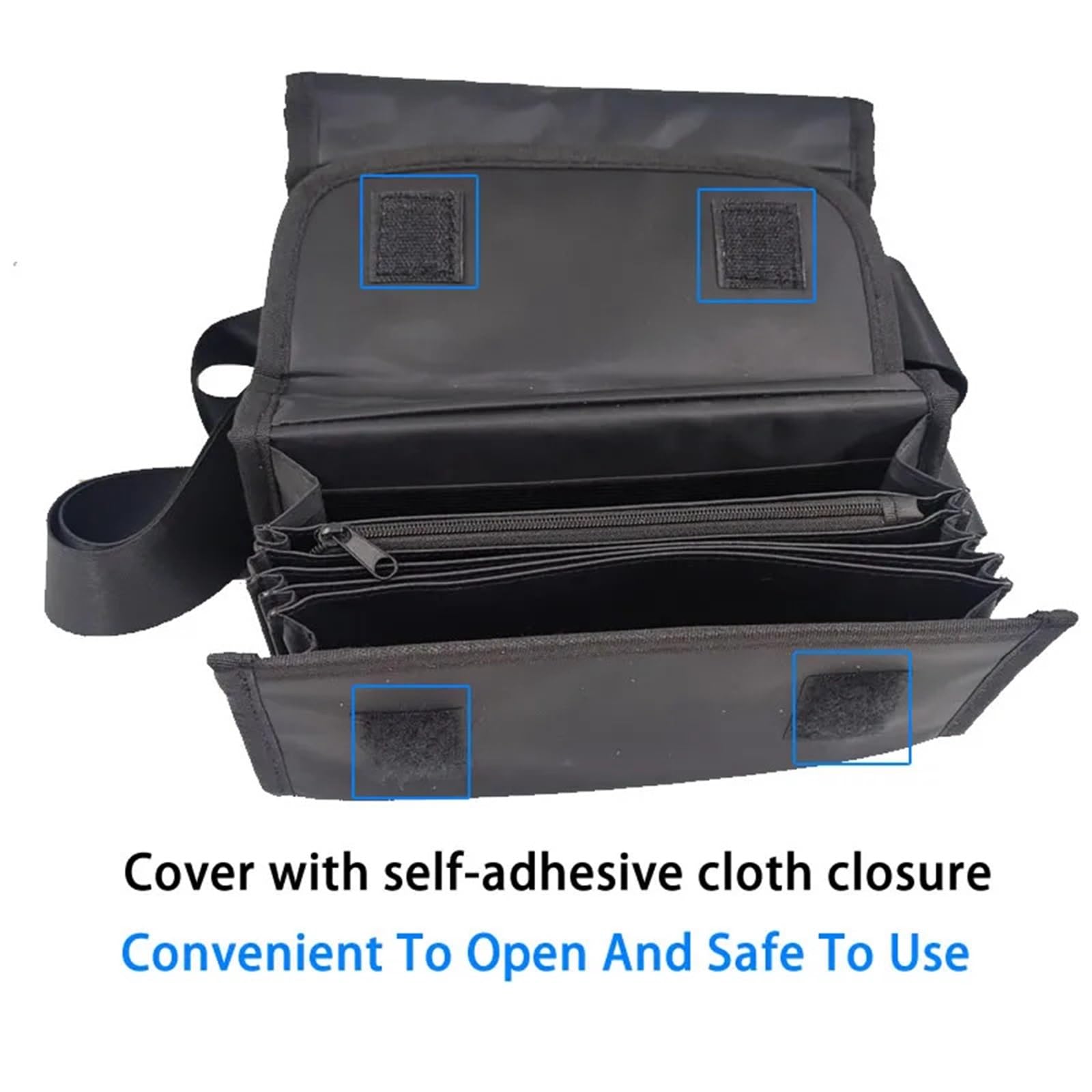 Anti-Robo Caja Cartera Multifunción Para Camarero Cartera Portátil Con Múltiples Bolsillos Para La Cintura Del Conductor Organizador De Recibos De Efectivo Cajas fuertes para armas(Waist bag only)