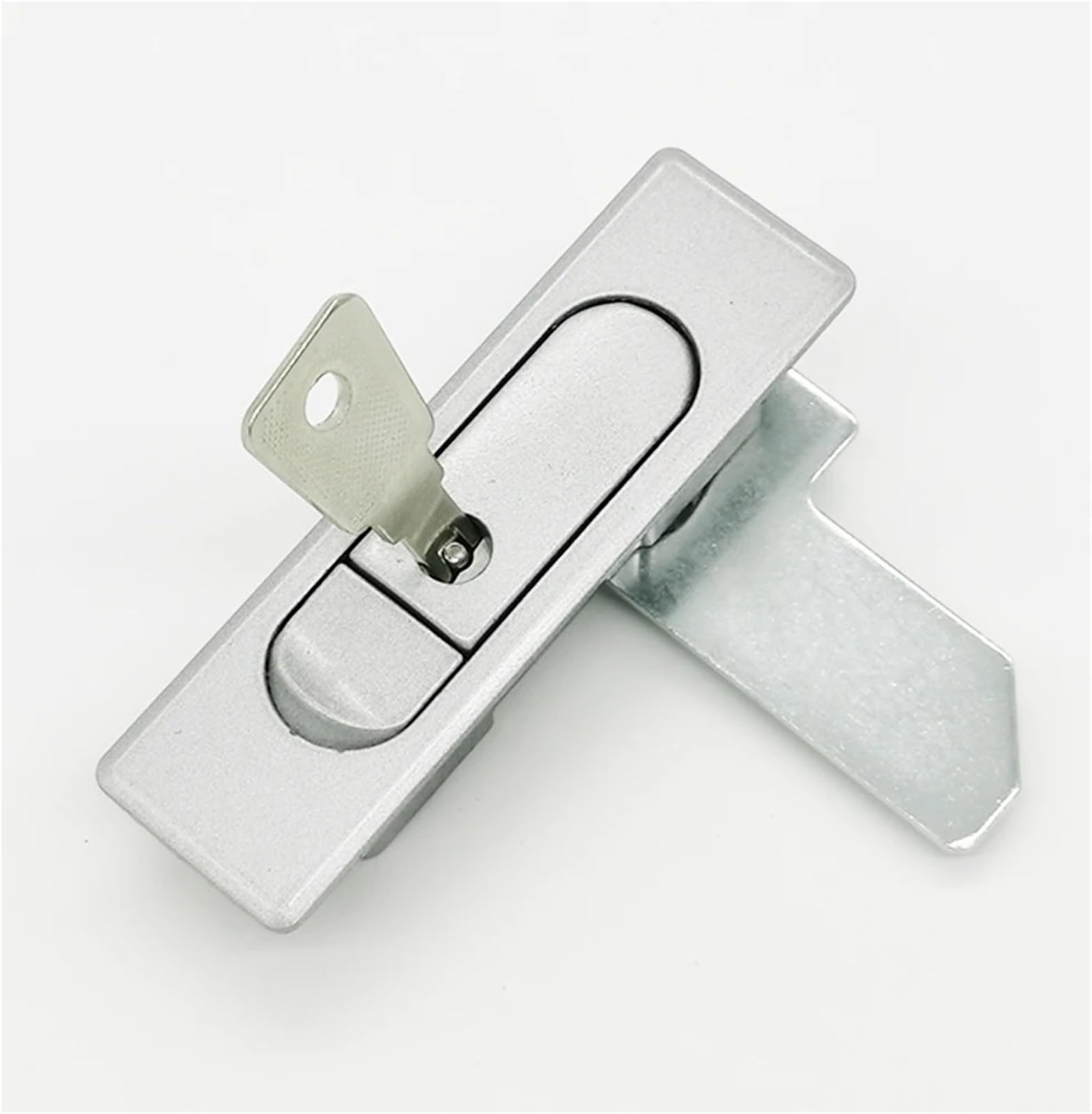 Bmkgodn Matte With Key Cabinet Lock， Ab509-1-2 Plane Lock Distribution Box Control Cabinet Switch Bounce 1Pcs(Matte With Key)