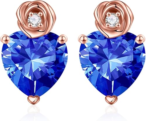 Iefil Earrings for Women - September Birthstone Earrings, 925 Sterling Silver He