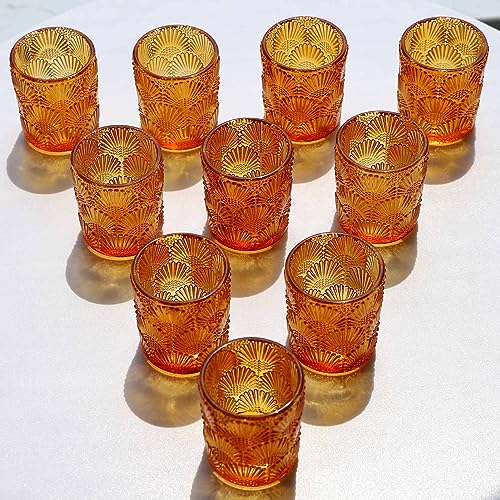 Woho 24pcs Amber Votive Candle Holder, Vintage Tealight Candle Holder Decor by Woho - Used condition - Image 7