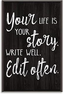 Breezeblow Your Life Is Story Write Well. Edit Often. Positive Poster, Classroom Decor Educational Metal Tin Sign Wall Art Modern Family Bedroom 8"x12"