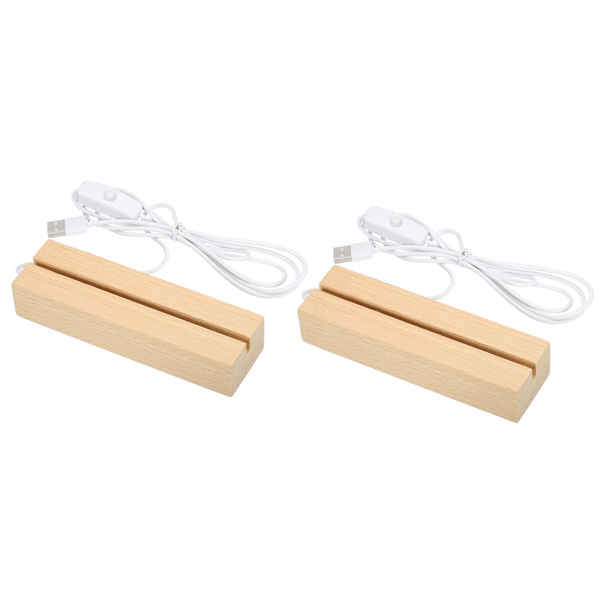 PATIKIL Wooden LED Light Base Stand