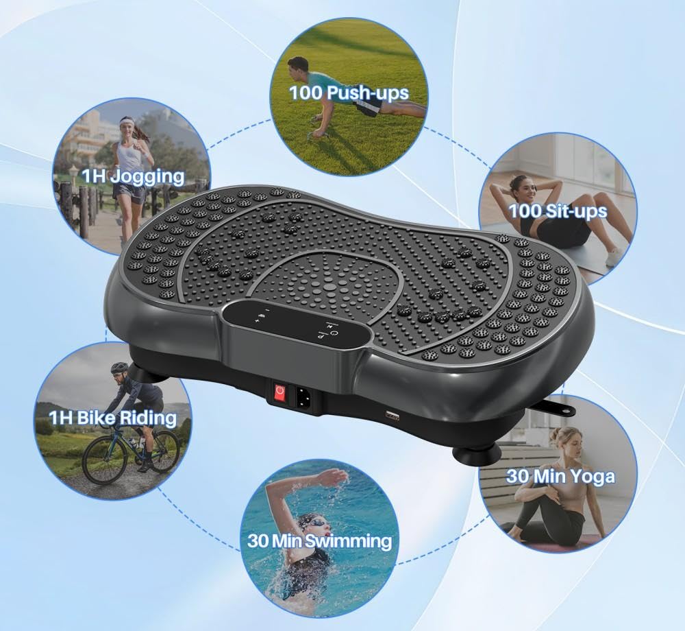 Training Vibration Platform, Model 2026 with Resistance Bands, 250 Adjustable Speeds for a Full Body Workout