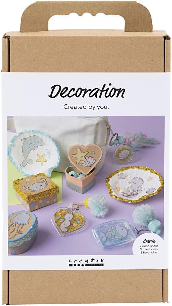 Creativ Company craft set decoration shells keychains pastel