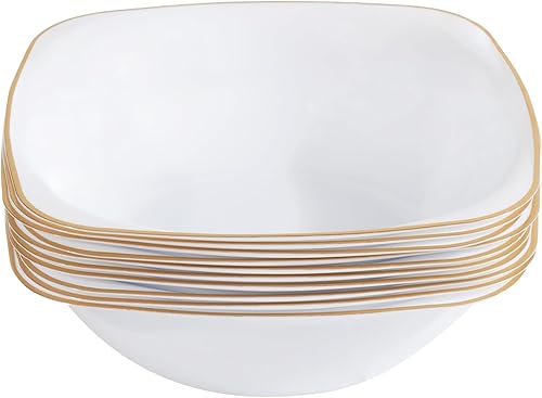 Miniatura 62 de PLASTICPRO El juego de platos cuadrados de 32 piezas incluye platos de ensalada de 16 x 7 pulgadas y platos llanos de 16 x 10 pulgadas, platos