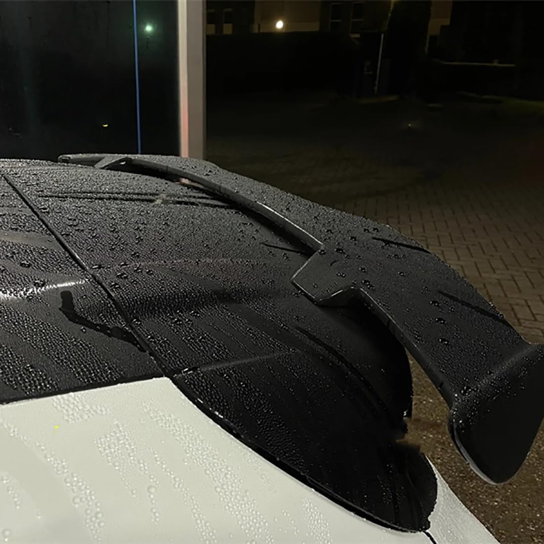 Alerón Trasero de Techo de Coche para Renault Clio, Alerón Trasero de Plástico ABS, Aspecto Negro Brillante/Carbono,Gloss Black