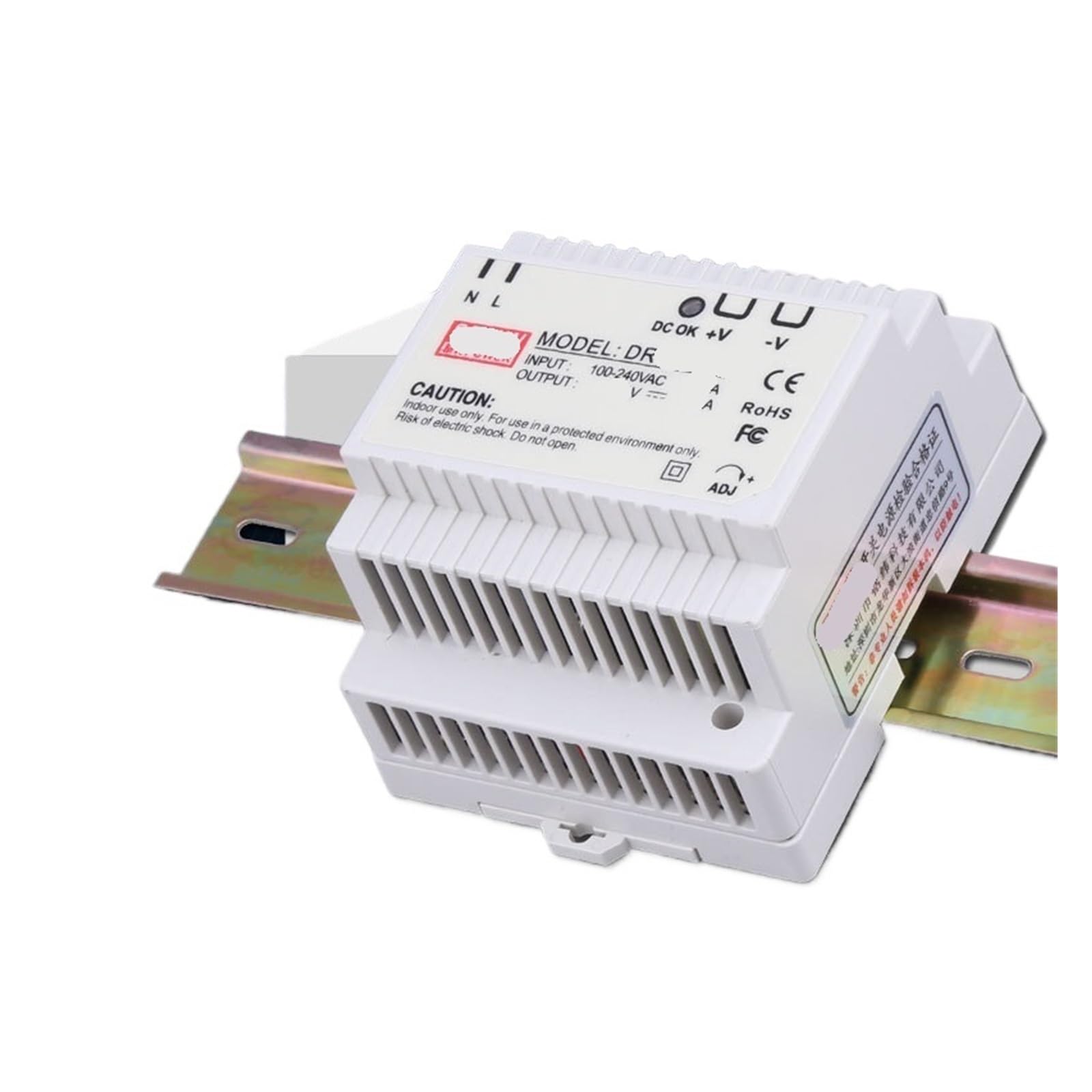 PWANUIGTE Rail Type Switching Power Supply DR-30-24V 15V 12V 5V Card Gauge Industrial(DR-30-5)