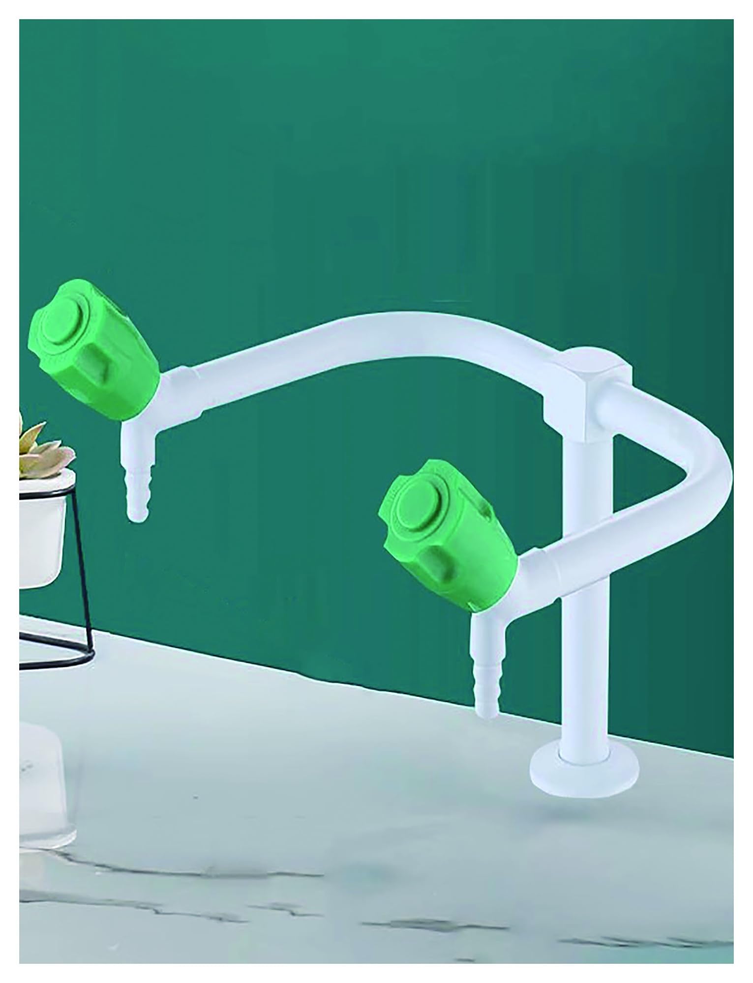 Générique Robinet de Laboratoire Industriel for évier de Laboratoire, buse à Trou Unique, mélangeur Chaud et Froid, Robinet d'évier de Laboratoire for hôpital et école(Color2,Double Port)