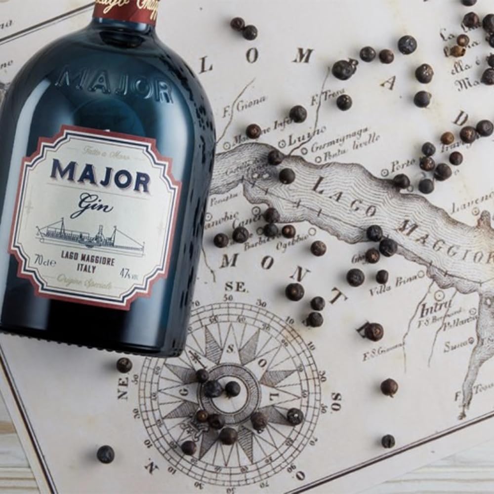 Francoli Major Gin | 40% Vol., 70 cl, Piemonte, Ginepro e Ciliegie Alpine