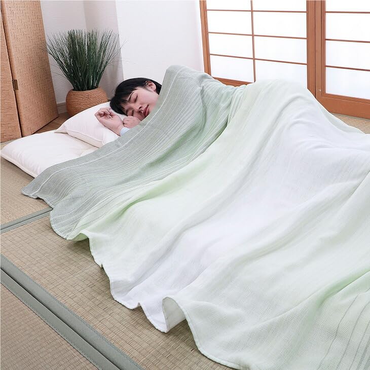 Amazon.co.jp: 今治タオル5重織ガーゼケット ブルー : ホーム＆キッチン