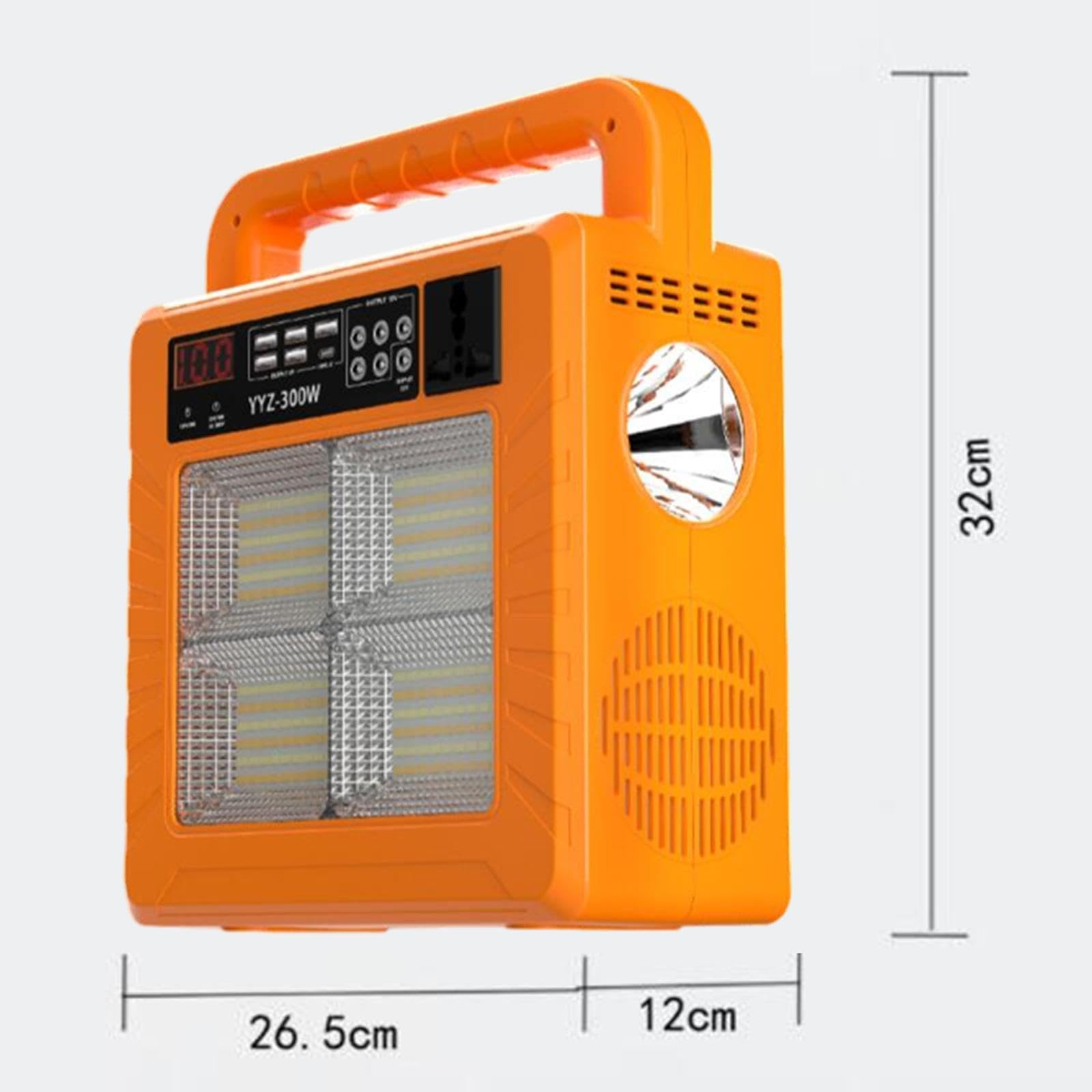 F Fityle Power Bank Portatile di riserva con Ricarica Rapida, Multifunzione W, con Altoparlante Integrato e Luce, Ideale per Escursionismo e Campeggio.