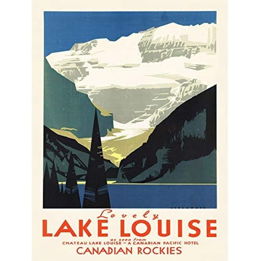 Wee Blue Coo Travel Tourism Lovely Lake Louise Canada Art Large Art Print Poster Wall Decor 18x24 inch