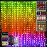 Vanthylit LED Curtain Lights Color Changing, Smart RGB Window String Lights, Rainbow Curtain Lights