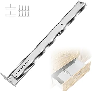6 Pcs 12 Inch Center Mount Drawer Slides, Bottom Mount, Undermount, Heavy Duty Drawer Rails, 3/4 Extension Drawer Tracks for Dresser, Cabinet, Furniture