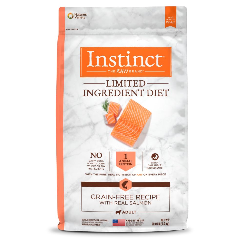 Instinct Limited Ingredient Diet, Natural Dry Dog Food, Grain Free Recipe - Real Salmon, 20 lb. Bag