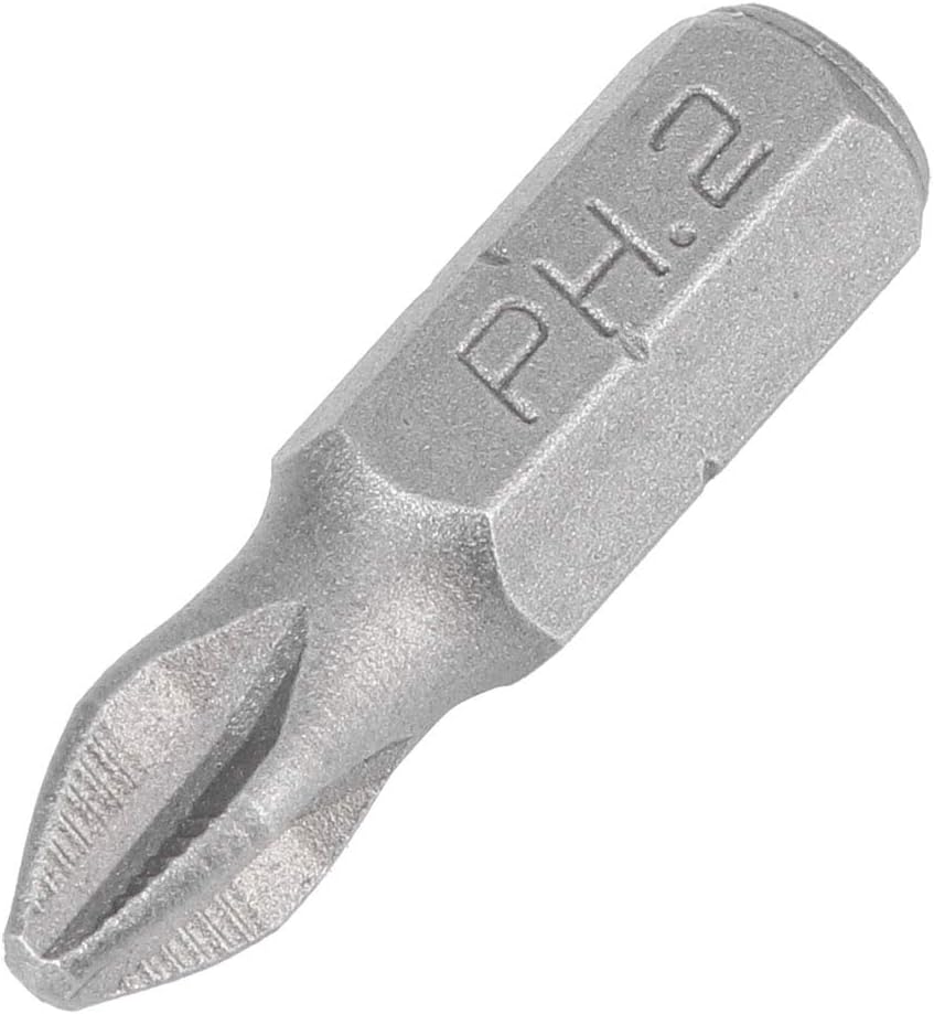 20Pcs Phillips Head Drill Bits, PH2 x 25mm Phillips Bits, S2 Alloy Steel Magnetic Bit with HRC58-62 Hardness for Daily Maintenance and Electrical Installation
