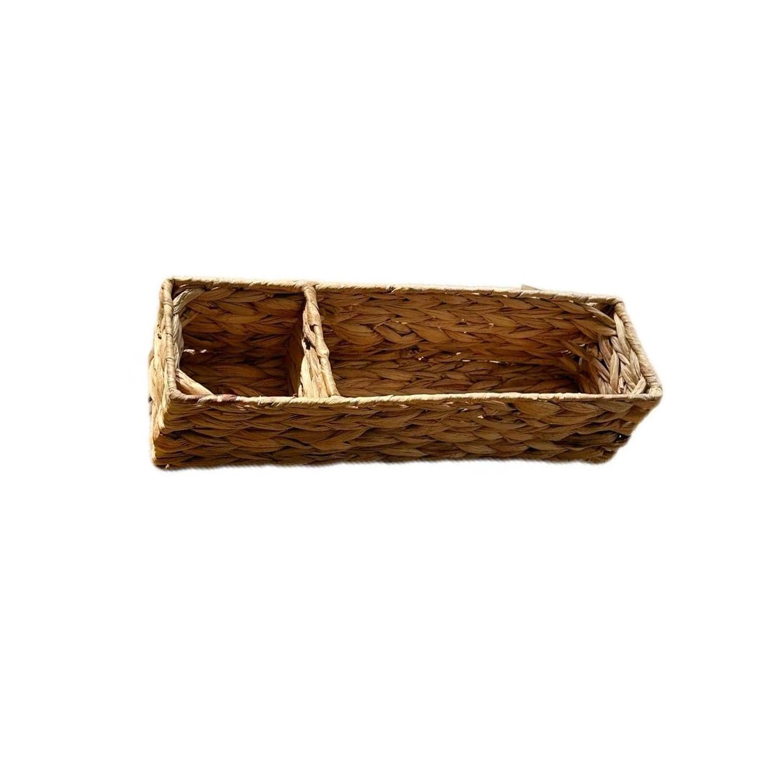 Handwoven Basket with Compartments Perfect for Storing Snacks and Small Items Stylish Home Decoration Interlaced Bin