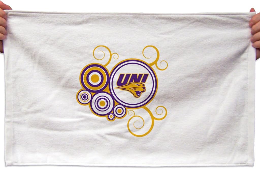 VictoryStore Towels - University of Northern Iowa Rally Towels, Swirl Design, Set of 3