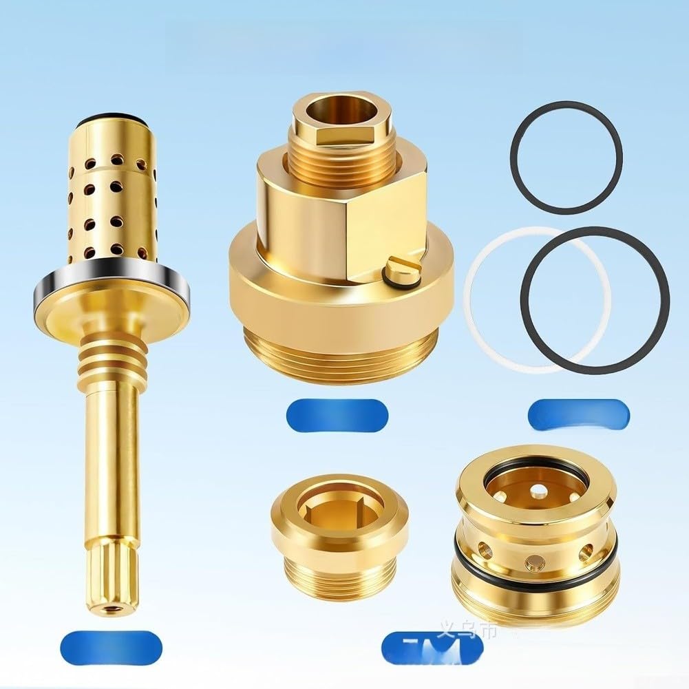 Kit de Reparación de Válvula de para ducha TA4 T12A para latón Macizo con Cartucho y Juntas para Grifo de Bañera Mezclador Termostático de Fugas 15x5x5cm