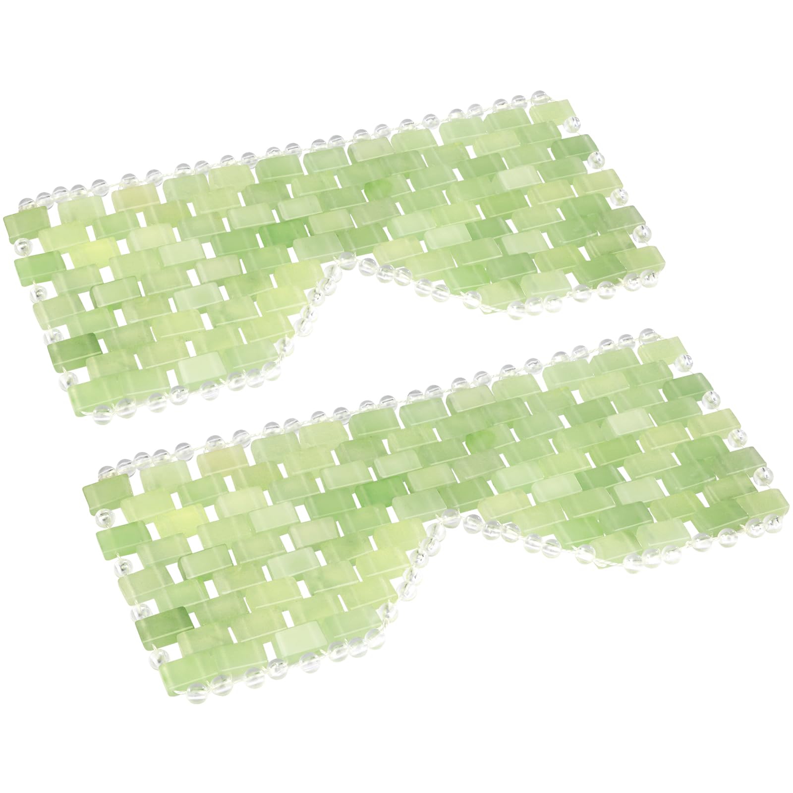 LazyGa Jade Eye Mask 2pcs - Facial Cooling Mask with 100 Real Jade for Hot Cold Therapy to